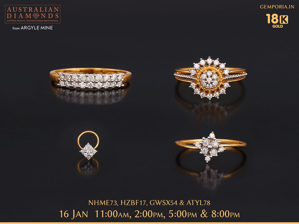 shopindology's tweet photo. ALL NEW collection of #AustralianDiamonds from Argyle Mine in 18K Gold. Coming on https://t.co/eu9Pf9cMdF | TataSky 188, Airtel 137, dishtv 157, VideoconD2h 119 &amp; Hathway 9 | Time: 11 AM, 2 PM, 5 PM &amp; 8 PM (16th Jan)

Design Codes: NHME73, HZBF17, GWSX54 &amp; ATYL78 #AuthenticBeauty https://t.co/jmaukMQo4P