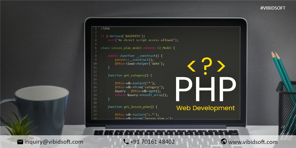 vibidsoft's tweet image. We are one of the top rated #PHPwebdevelopmentcompany in #India. We offer Low cost and innovative #websolutions. For more details visit us bit.ly/2MbGtKz
#php #php7 #phpagency #outsourcing #programmer #laravel #codeigniter #webservices #api #worldcode #coding #ui #ux