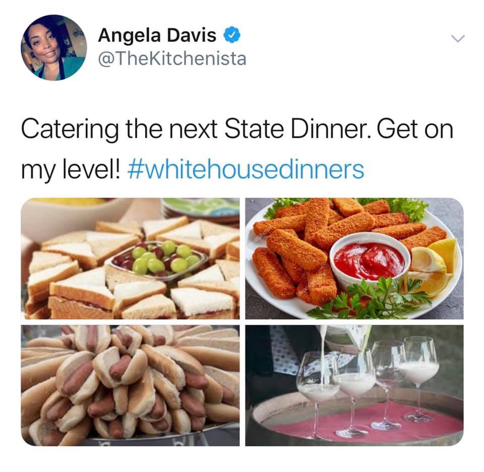 NikkiBJaxx417's tweet photo. The Internet never disappoints!! #WhiteHouseDinners #Clemson #FastFoodFeast #ElCheapo #ImUnable #TrumpShutdown https://t.co/1zRqDCErCS