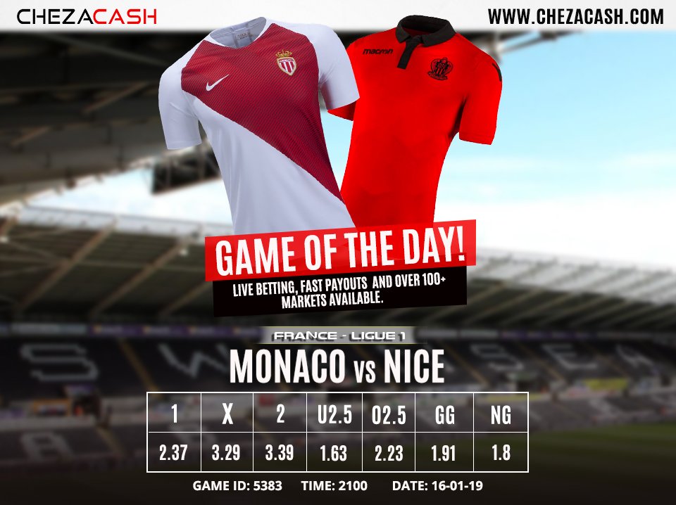 ⚽️ MATCHDAY | Both teams have won 2 games each in the last 5 h2h matches across all venues. All 5 of those matches had over 2.5 goals in total at the full time. Make your prediction ❗
📲 Bet Football 👉 http://bit.ly/2Fs8xc6
#TwendeGame #Ligue1