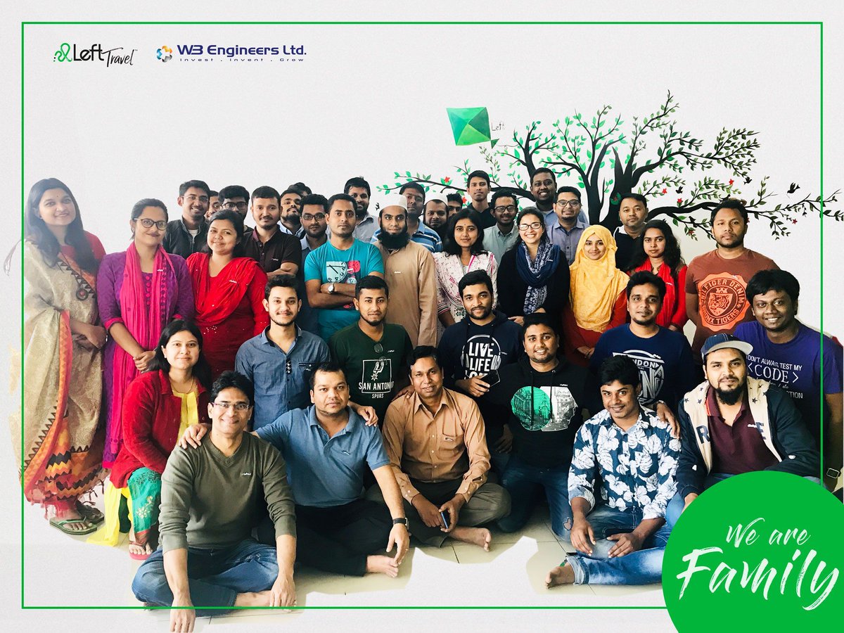 w3engineers's tweet photo. A day well spent by the "Left Travel" family. Series of fun events took place all day long including team lunch, badge distribution and of course look at those extremely excited faces in that group photo with their badges on!
#LeftTravel #TeamGoals #w3engineers #khulna #Dhaka https://t.co/m4fmlFaX7q