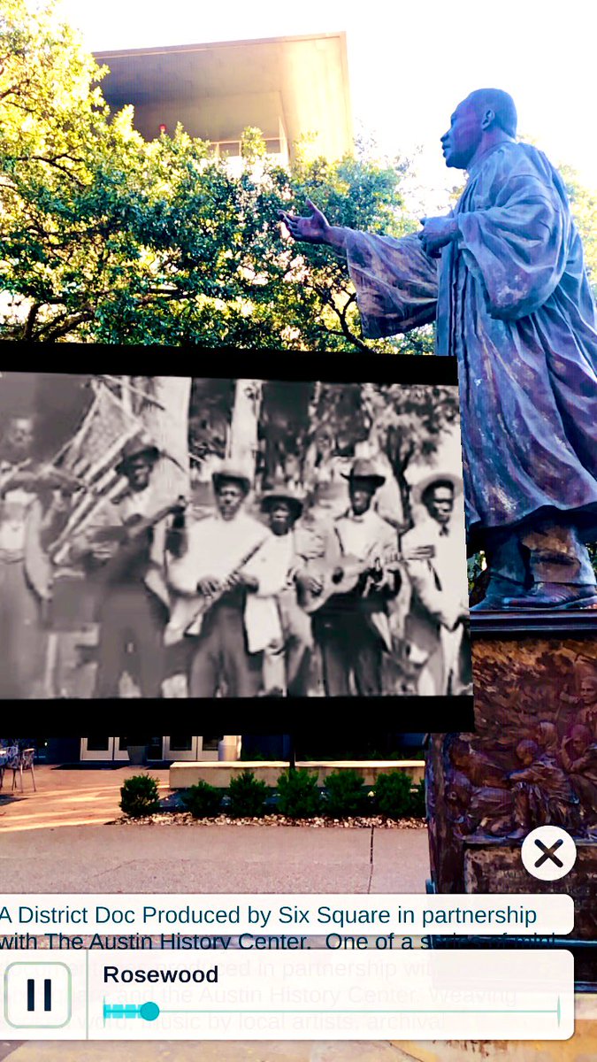 augzoo's tweet photo. #augzoo is proud to announce our 3rd Annual #AustinRemembersMLK digital installation, an #augmentedreality #locationbased event featuring short #documentary videos from #SixSquare at the #Texas #AfricanAmerican #History #Memorial, 100 W. 11th Street #Austin #TX, starting #MLKDay https://t.co/SgkaXaWMww