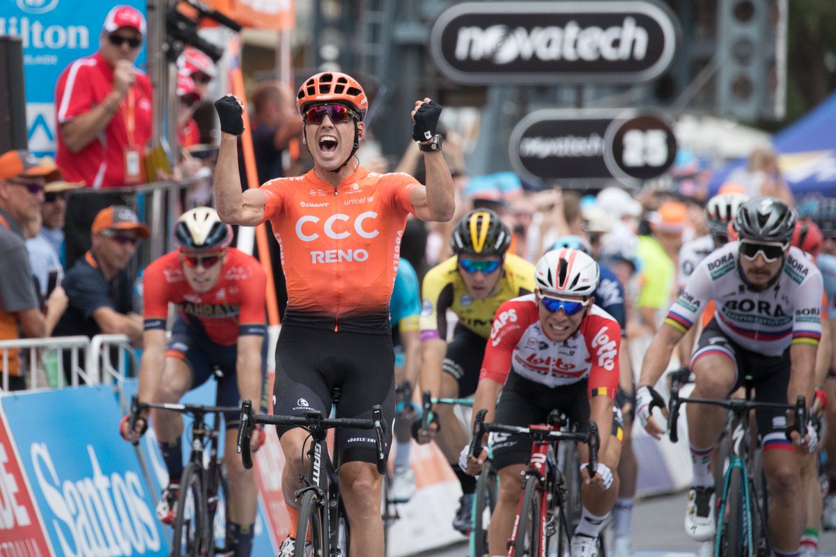 LottoIntermarch's tweet photo. 🇦🇺 #TourDownUnder

“It’s my first WorldTour win. It’s huge. Leading the race changes the tactics a bit, you absorb a bit more pressure, but I feel like we are in a great position to box on in the next four stages." @PaddyBevin on his #TDU stage 2 win and the race lead. https://t.co/Lv0wnXthnK