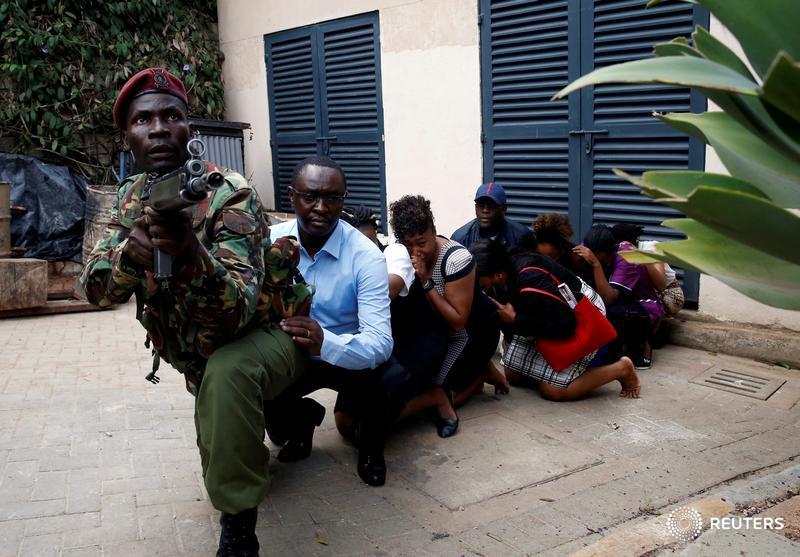 Reuters's tweet photo. Workers in Kenya capital still trapped after militant attack https://t.co/TD9qktcrDn by @johnalyst https://t.co/XQ0Xupj5A9