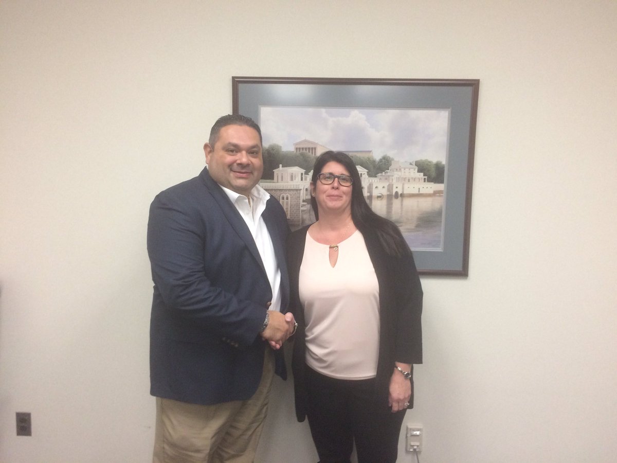 Division Manager Rich Pacheco congratulates Maria Dolan on her promotion to Feeder Dispatch Supervisor!!!