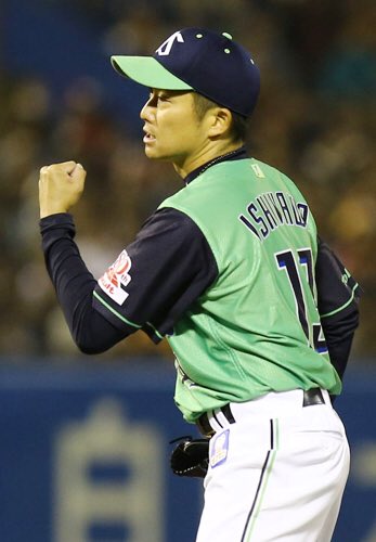 ヤクルトスワローズ　石川雅規　TOKYO燕パワーユニフォーム ヤクルト 2015 「TOKYOシリーズ」「TOKYO燕(えん)プロジェクト2015