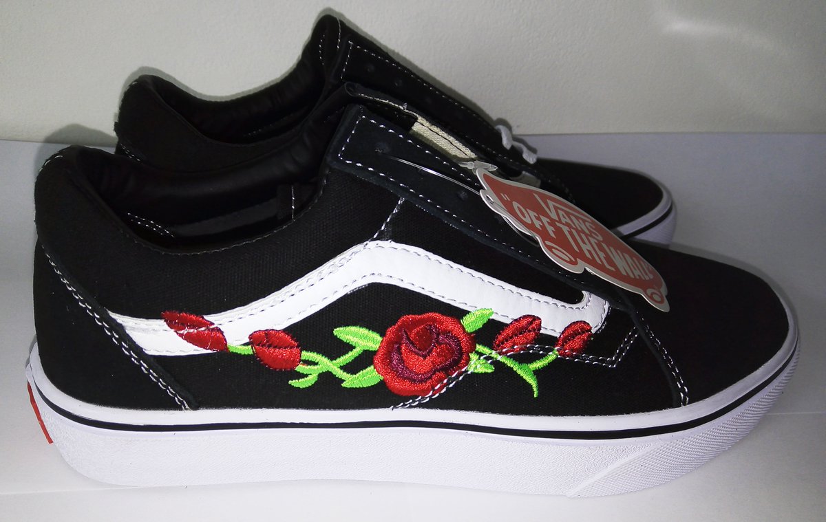 vans with rose design