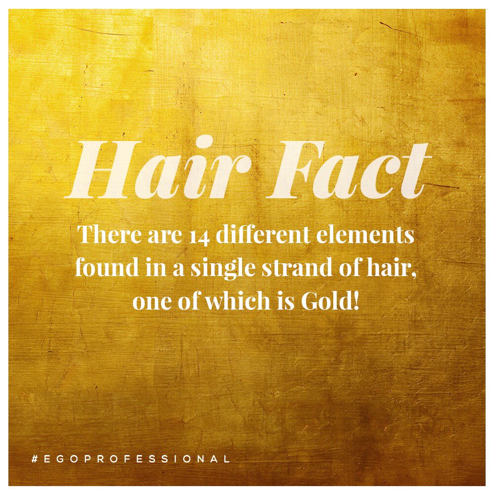 Cha-ching 💰 Did you know? #HairFact #egoprofessional #hair #gold #beauty
