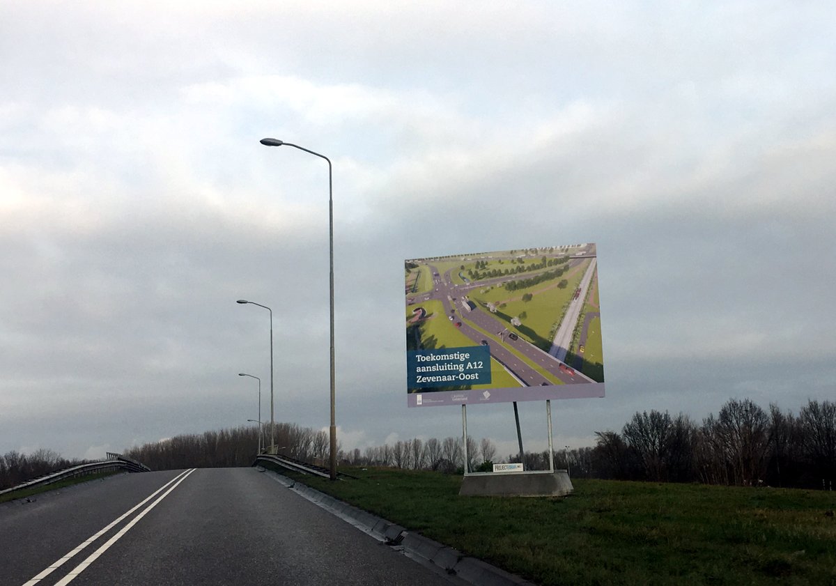 Gister onthulde commissaris van de Koning, Clemens Cornielje een impressie van de toekomstige aansluiting #Zevenaar-Oost. Lees hier meer: rijkswaterstaat.nl/nieuws/2019/01….