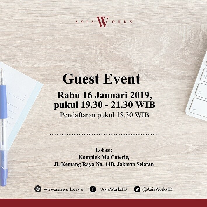 AsiaWorksID's tweet photo. #GuestEvent #Asiaworks https://t.co/UIrcUmFsvR