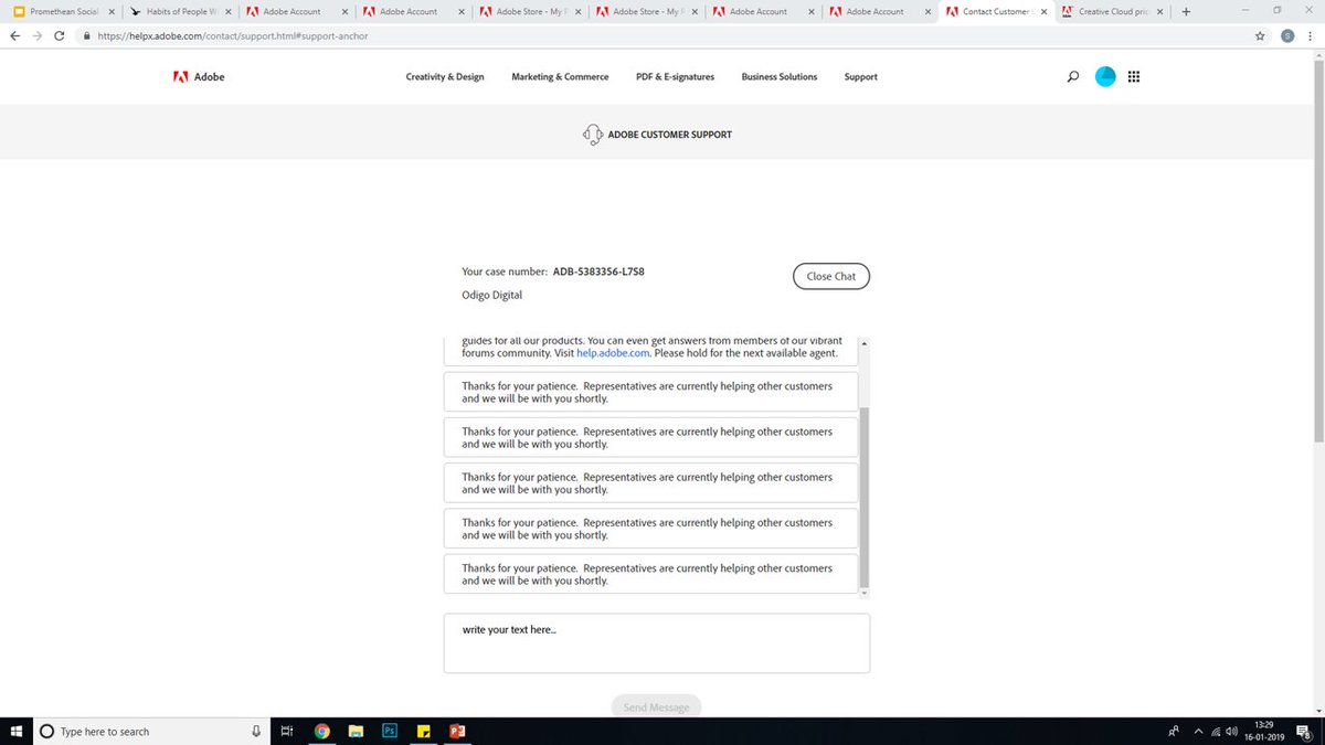 OdigoDigital's tweet photo. @Adobe @creativecloud  @Photoshop #HorribleService
Please Hire a UX guy or atleast help customers when they need you.

You Guys have horrible service and no way to connect.

Issue: We are not able to renew the subscription. 
Email: adwords@odigodigital.com https://t.co/eBjDbdZSK4