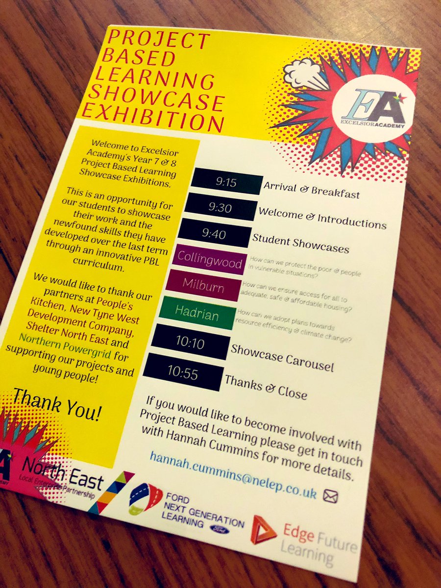 HannahIAC's tweet photo. It’s showtime! 🎬 Today we are celebrating the work of our wonderful Year 7 students and a team of very brave trailblazer teachers who have pioneered PBL @ExcelsiorAcad this term! 🎉 Good luck! 🎟🤞🏼#educationchallenge #NEFutureLearning https://t.co/S7VLvDtg6X
