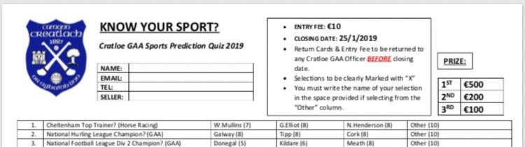 Know your sport? Prove it, with our sports prediction quiz. 25 questions across a wide selection of sports. Contact any player to enter. #10daysleft