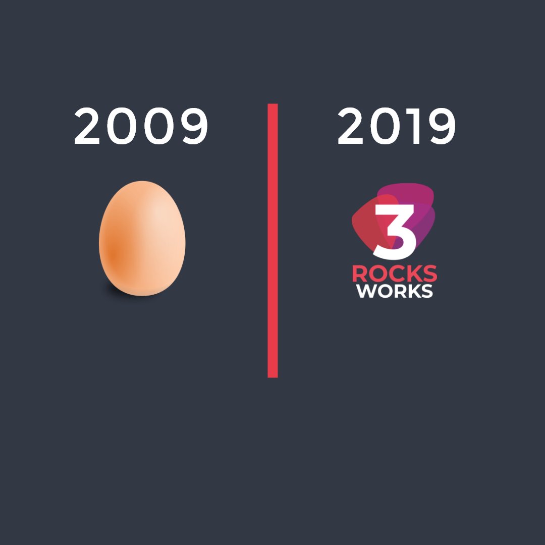 3rocksworks's tweet photo. 10 yıl önce fikrimiz yalnızca bir yumurtaydı, şimdi ise yumurtladı ve #3rocksworks oldu. 🥚🎉 #10yearschallenge #LikeTheEgg #EggGang @world_record_egg https://t.co/qOJOOgVnm7