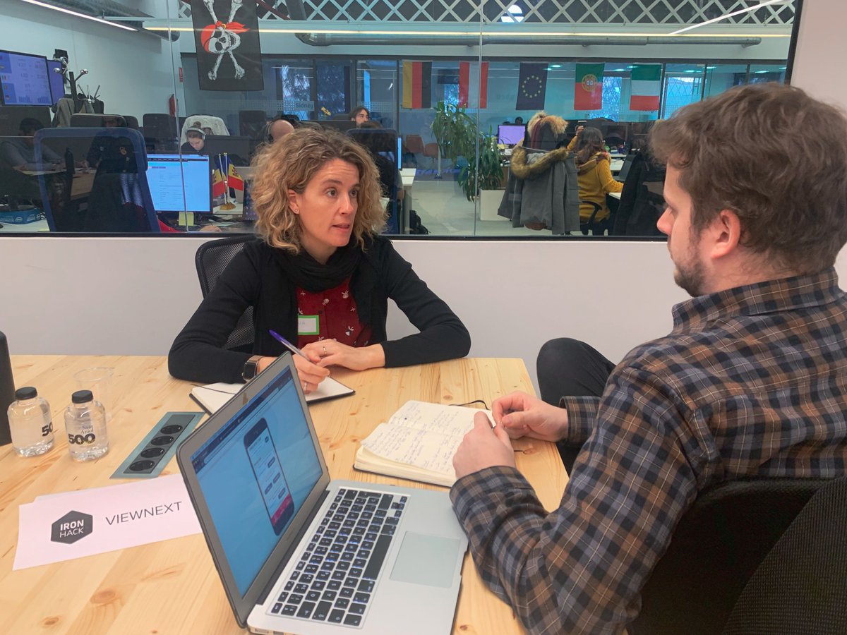 viewnext's tweet photo. ¡Nuestros compañeros de Barcelona estuvieron ayer en el #hiringweekbcn , que organizó @ironhack !
¡Hoy es el turno de Madrid! :)
#talent #uxui #webdev #ironhackbcn https://t.co/jyU74bM7TB