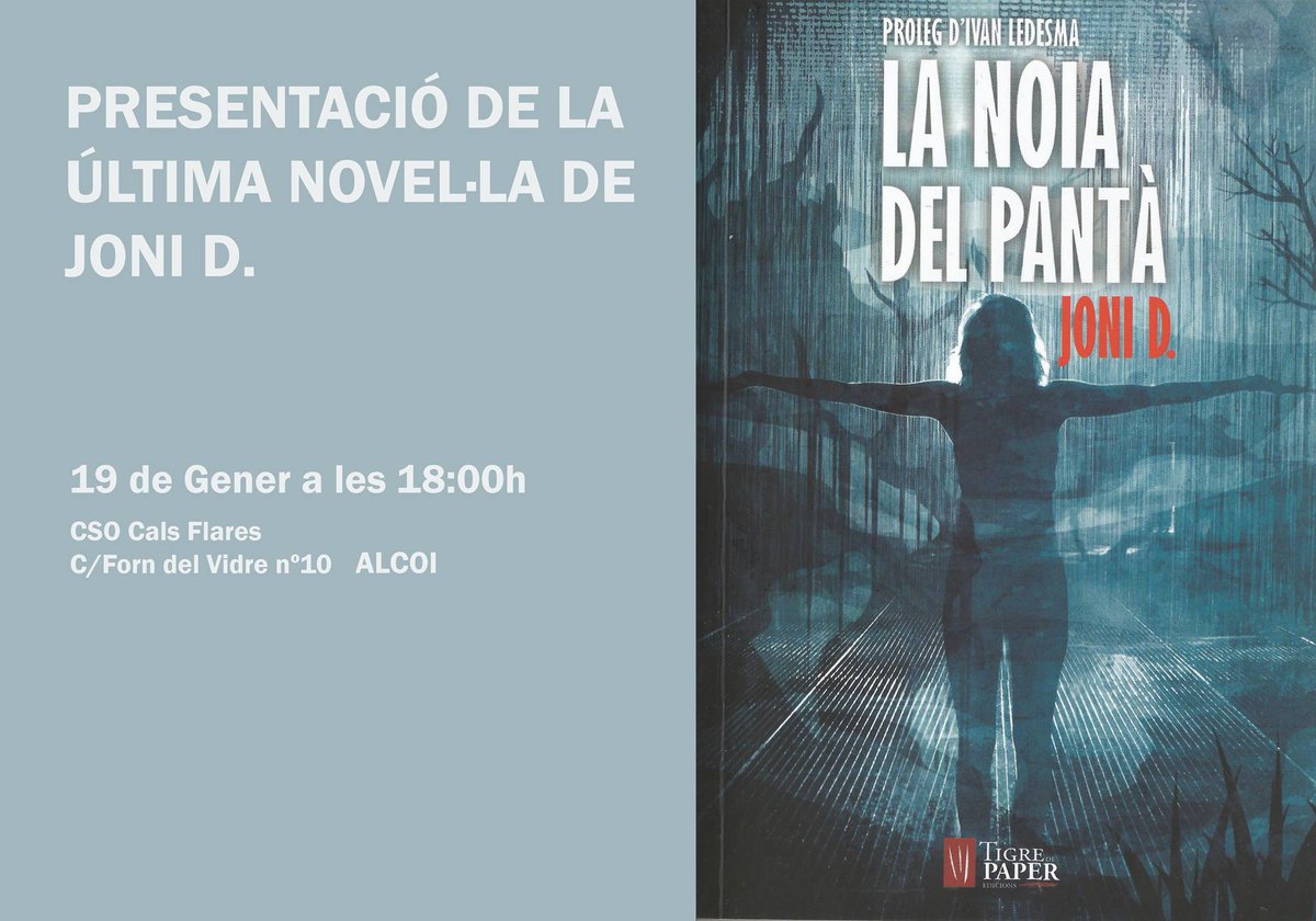 TigrePaper's tweet photo. 📗 Presentacions d'avui als Països Catalans: 

📌 LA NOIA DEL PANTÀ, amb Joni D, a les 18h a Alcoi. 
📌 TOMBAR L'ESTACA, amb @vgaliana_ i Gaspar López, a les 19h a Sella. 

T'hi esperem! 

@LaiaMas @Collec_Portell @Antifa_MB https://t.co/MjdRMf3IJI