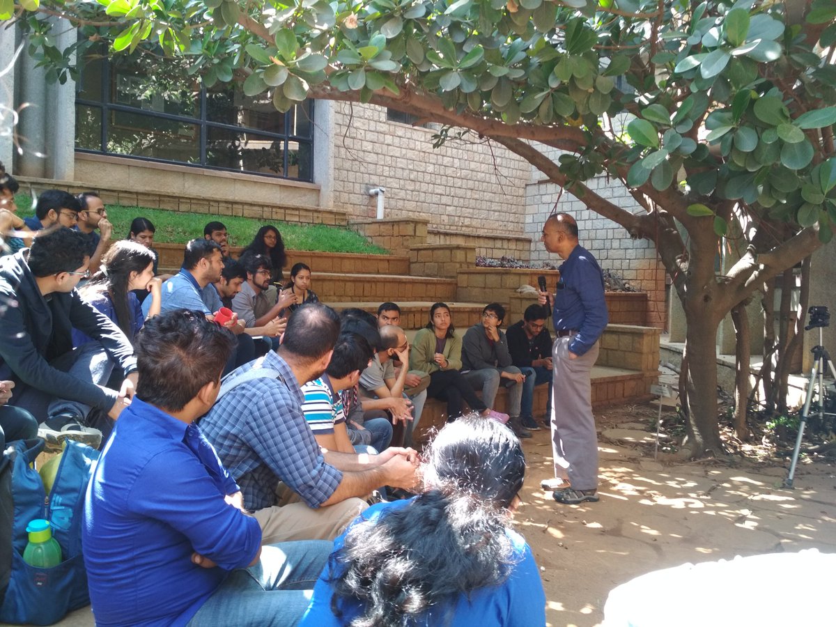 srishtibatra30's tweet image. Nobel laureate Prof. Venki in conversation with graduates and postdocs at Ncbs #NCBS #sciencediscussion #Science