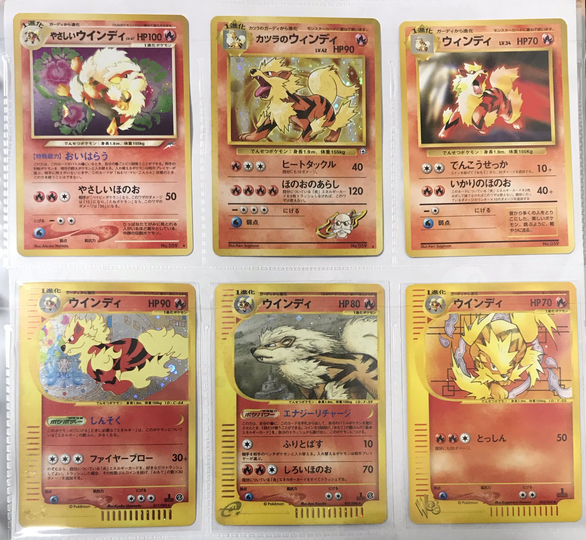 いのぽけ בטוויטר ウインディのポケモンカード全部揃った はず もしこの写真以外に種類があったら教えて下さいっ