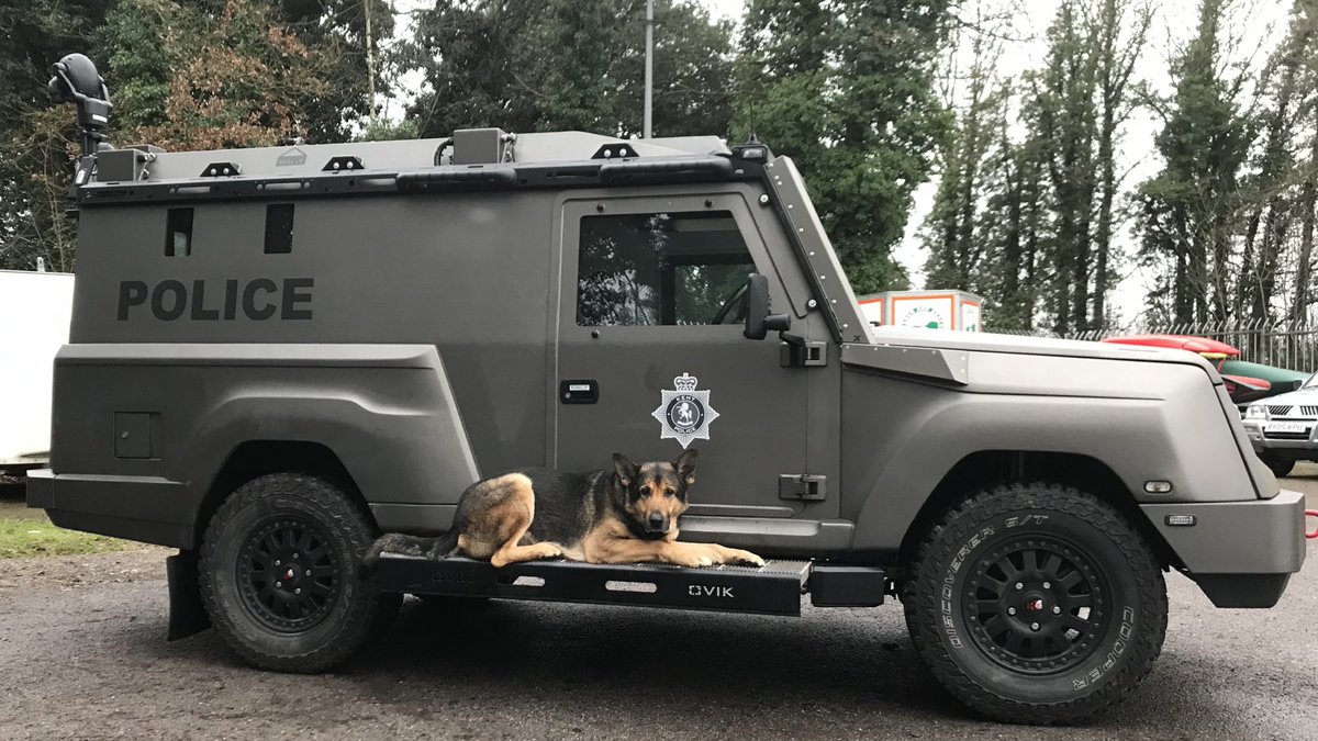 KPTacOps's tweet photo. #firearmsupportdog PD Monty lays guard to the #ovik crossway #armouredvehicle.  Two exceptional pieces of kit at your service. #counterterrorism #protectingkent NM https://t.co/0cvrkTkBBw
