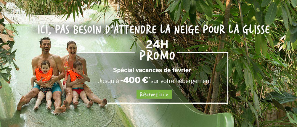 centerparcsfr's tweet photo. Oubliez les skis, prenez vos maillots de bain ! Direction #CenterParcs 👉 https://t.co/IO9OgpQqKR #24HPromo #BonPlan https://t.co/TXEyqk2DRM