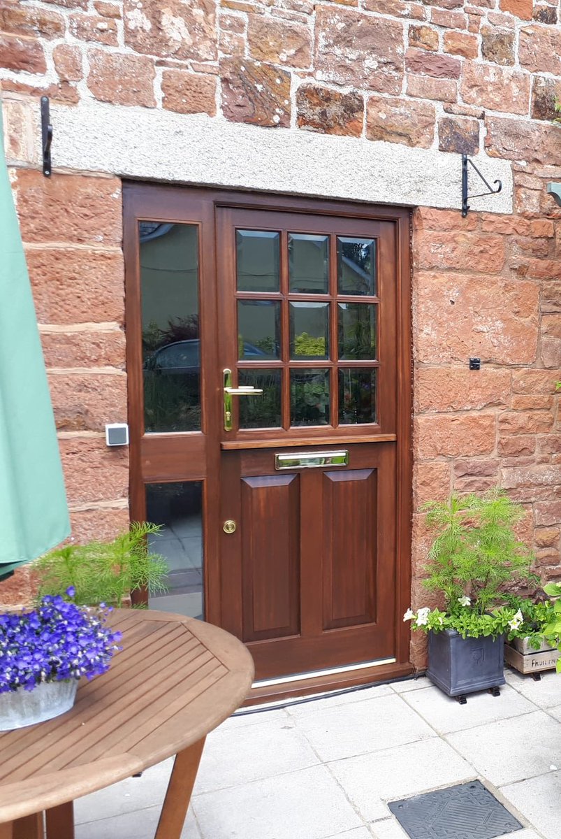 #Hardwood  factory finished stable door, hung in frame with multi-point locking. Manufactured and installed by #TaylorsJoinery for our customer in #Teignmouth #Devon