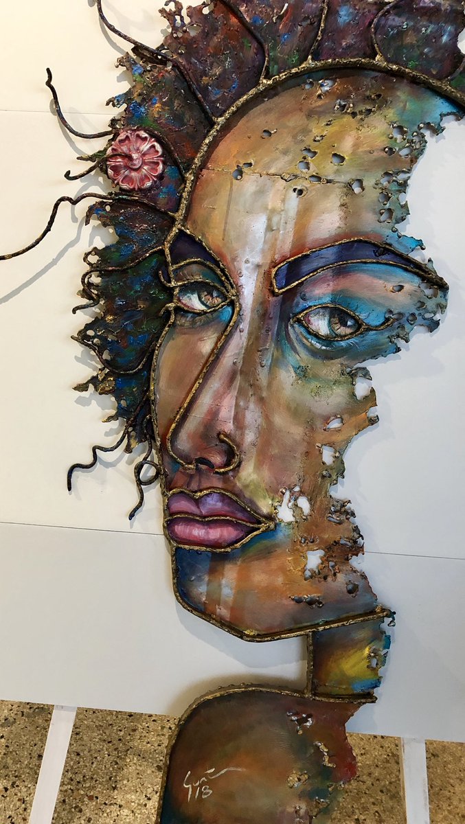 NegrilArt's tweet photo. #WednesdayWonder Contact @NegrilArt for the amazing art of @karvylgunter. Gunter transforms metal into amazing pieces permeated with color, detail, emotion, and unparalleled beauty.  #metalart #artisbeautiful #artisinvestment #statementart #artist #Jamaican #art https://t.co/aWGknZBKLB
