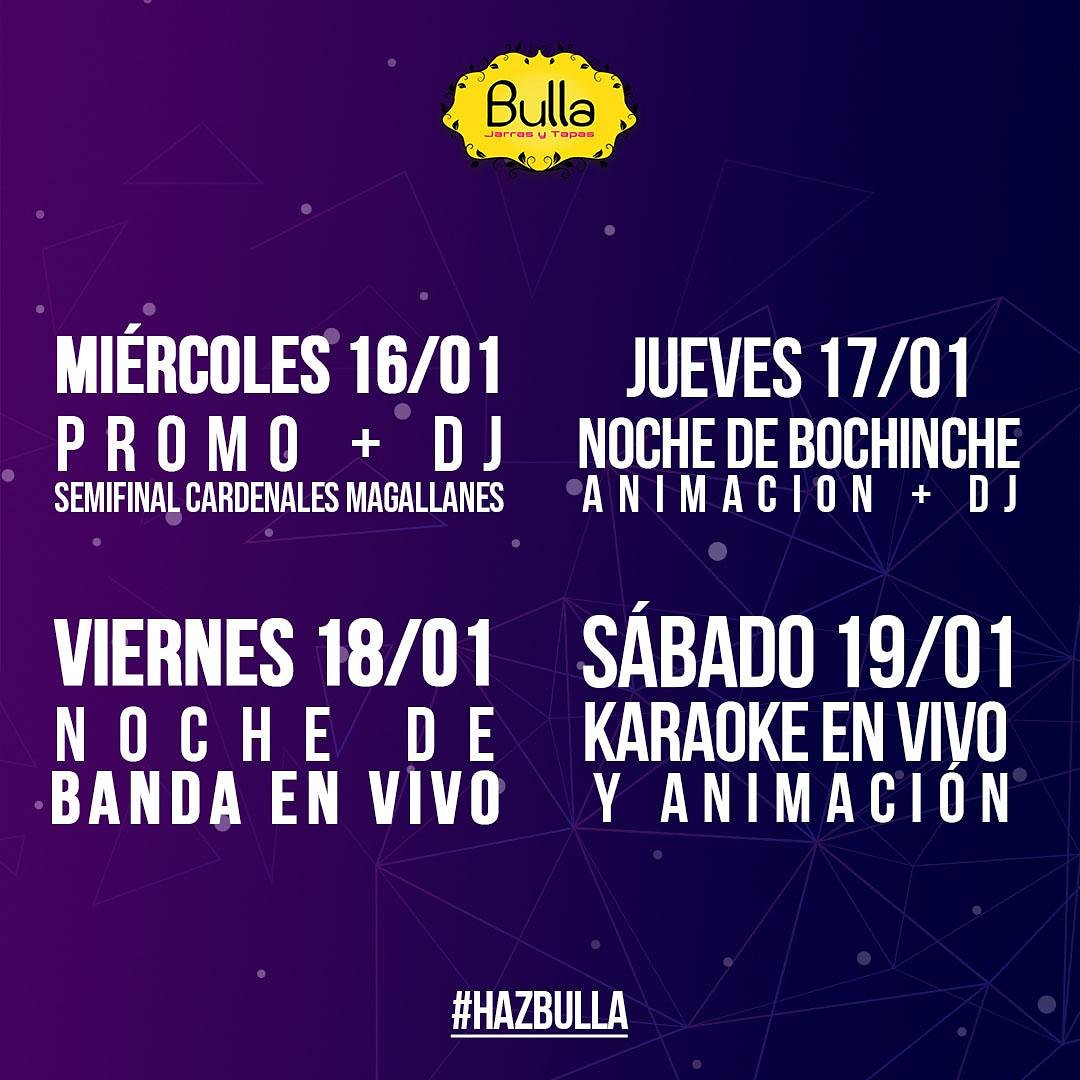 bullajarratapa's tweet photo. ¡Ya tenemos itinerario para esta semana! 🙌 No te quedes en casa y #HazBulla https://t.co/BT67716lyC