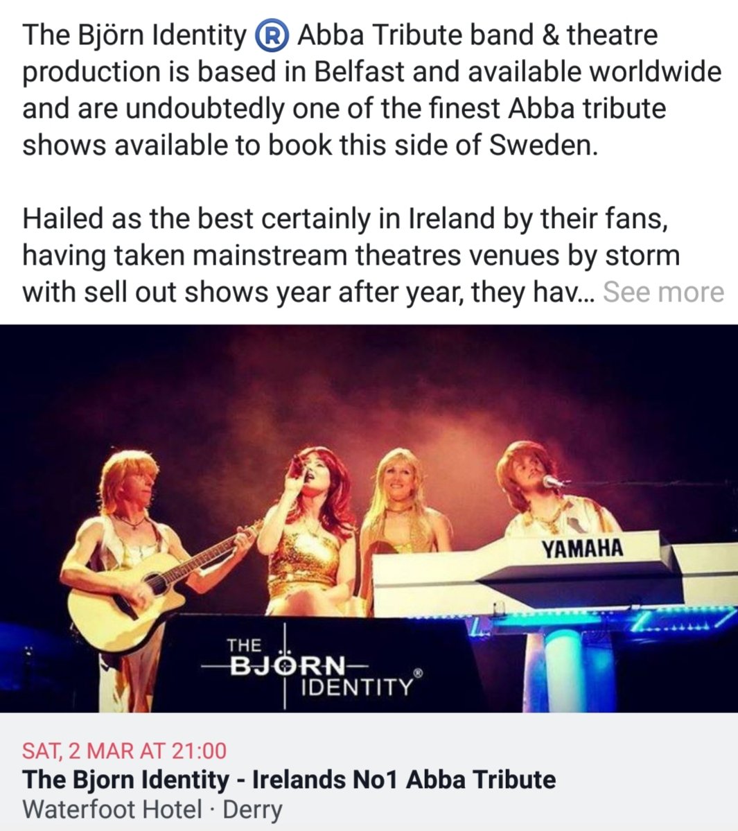 Not long until the fantastic #BjornIdentity arrive at The #waterfoothotel. Get your tickets today!

#derry #happyhumpday #legenderry