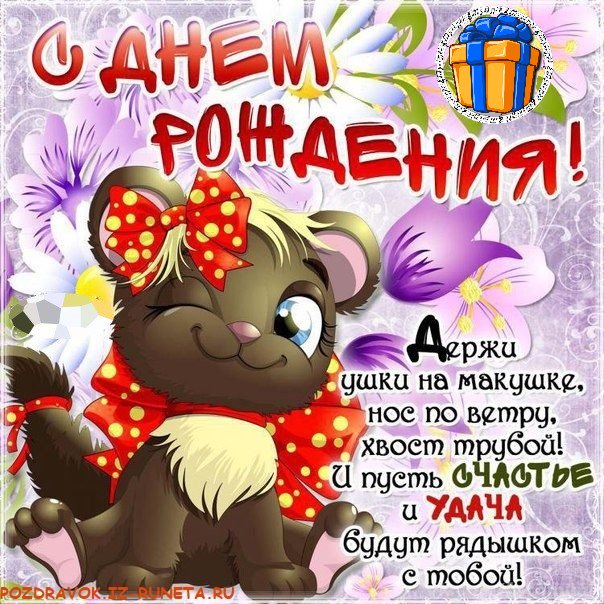 Прикольные поздравления женщине в рисунках, открытка обратная сторона