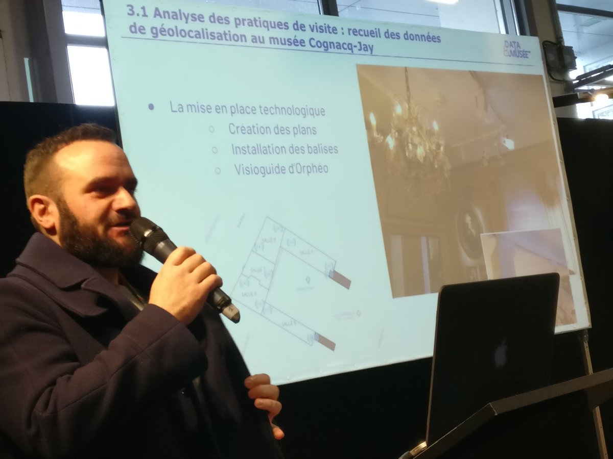 <a href="/Mr_Philipe/">Philippe R</a> de <a href="/parismusees/">Paris Musées</a> membre du consortium <a href="/DataMusee/">Data&Musée</a> présente l'expérimentation de recueil de #data de géolocalisation au @museecj mise en place avec <a href="/IMTFrance/">Institut Mines-Télécom (IMT)</a> et #MyOrpheo <a href="/OrpheoFrance/">Orpheo</a>