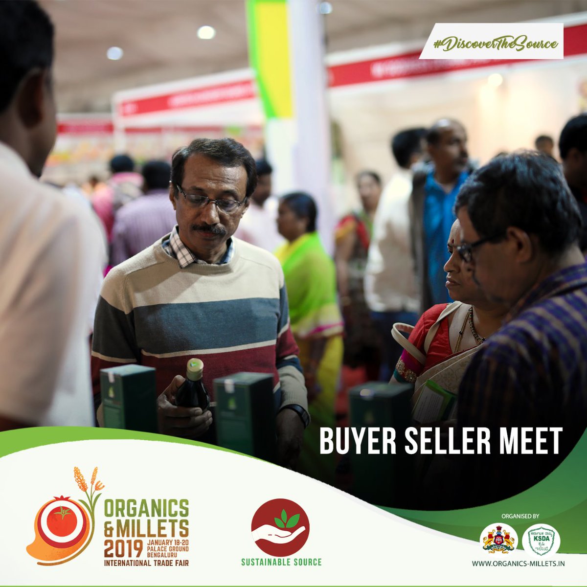 OrganicsMillets's tweet image. Linking the farmer to the market. Exporters, wholesalers and retailers will meet with suppliers and farmer groups to negotiate and transact new businesses. Register now at #OM2019ITF. #KSource #SustainableSource #DiscoverTheSource #BusinessSource