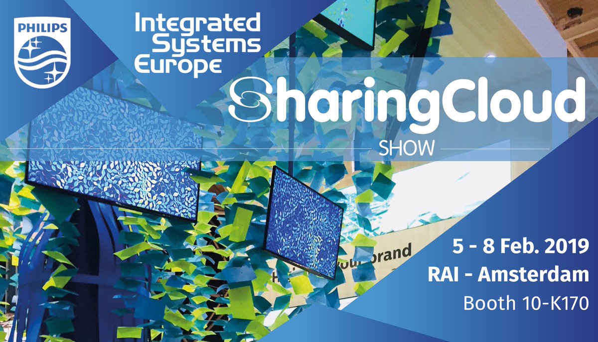 sharingcloud's tweet photo. Find #SharingCloud on the @PhilipsDisplay booth at the @ISE_Show 2019!
#Booth 10-K170 https://t.co/WZOHaTUjRz