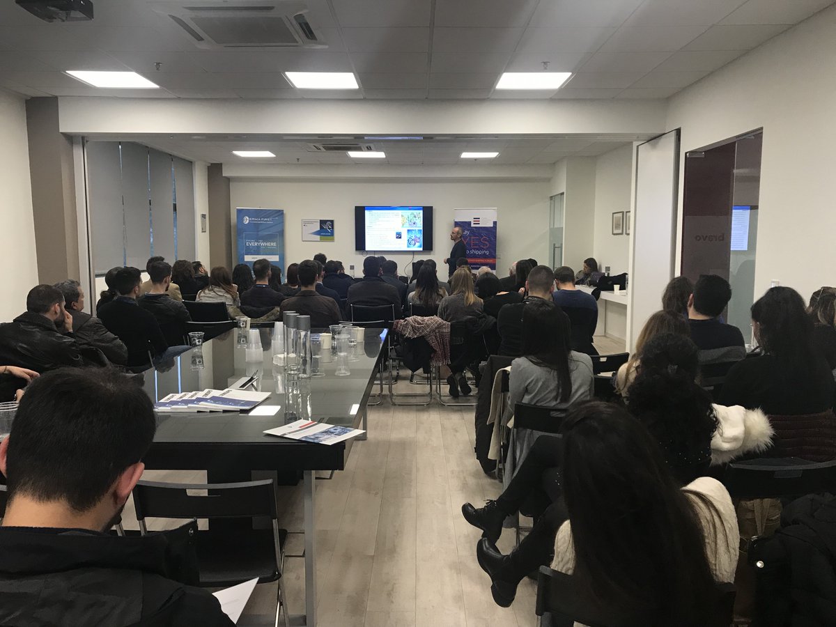 Open day at our premises organised by @yes_forum18 and attended by approximately 100 students and executives of the shipping sector.