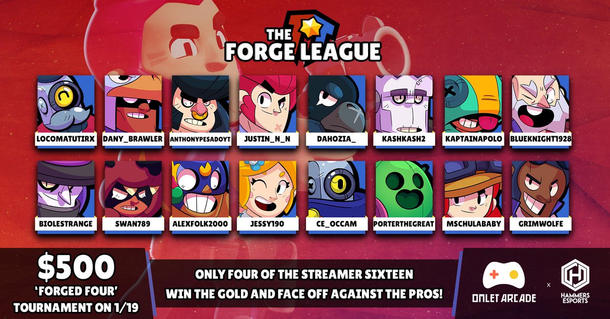 The S16 will be competing this Saturday (1/19) with their teams in hopes of placing top 4 for a $500 prizepool! PLUS: Read more info for the breakdown of the Forged Four! 

READ: bit.ly/Forged4
TFL Discord: hamf.am/tfldiscord

See you in the arena, brawlers! ⚒⭐️