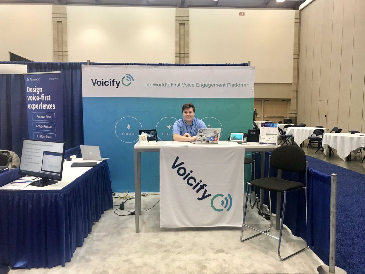 Voicify's tweet photo. Ready for day 2 @AlexaConfVFM! If you haven’t seen one of @Suave_Pirate’s demos, you’re missing out. Stop by Booth #308 to see what the Voicify Voice Experience Platform is all about. 

#Voicify #VoiceFirst #AlexaConference #Chattanooga https://t.co/iE90u8i9PV
