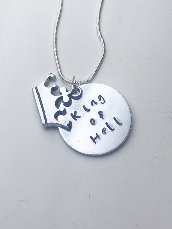 FandomisedShop's tweet photo. New Supernatural inspired Crowley Necklace at our shop: https://t.co/mProHhxTHt #supernatural #crowley #kingofhell #fandomised #necklace #etsyshop https://t.co/FSRUpjnUmI