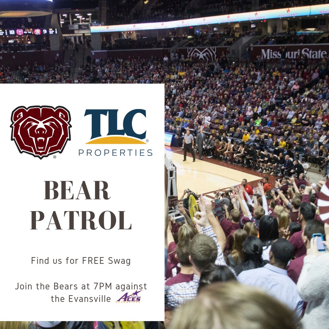 MoStateSP's tweet image. Come find the athletics Bear Patrol members handing out FREE swag at the PSU from 11-1 TODAY! The Bear Patrol will be on campus every week until March. Bring your swag and #bearwear to @Jqharena tonight, as the #MSUBears take on Evansville at 7!