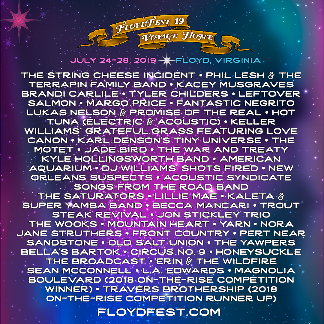 floydfest's tweet photo. ICYMI: For our FOURTH round of artist announcements, #AcrosstheWayProductions welcomes @KaceyMusgraves, @JadeBirdMusic, @lilliemae_music, @USAquarium, @MountainHeart, @brooklynyarn, #SeanMcconnell, and #LAEdwards to the #FloydFest 19~Voyage Home (July 24-28, 2019) lineup! https://t.co/W1DSNlktBT