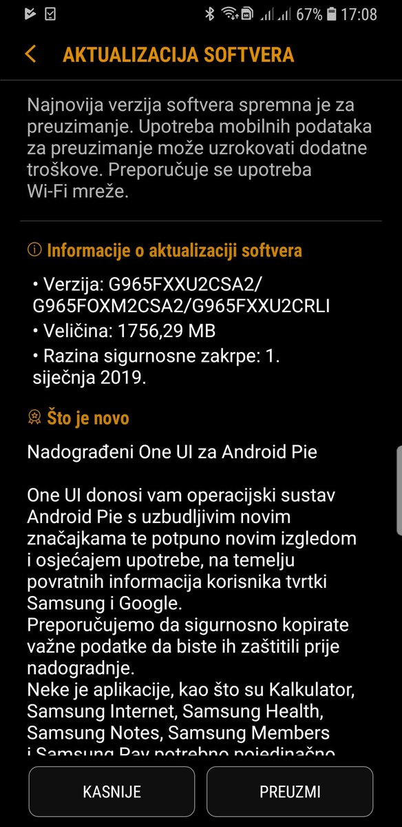 Android Pie za #galaxys9plus sa novim One UI sučeljem u službenoj verziji, konačno dostupan u #Hrvatska
@mob_hr @ICTracunalo @Smartphonehrv