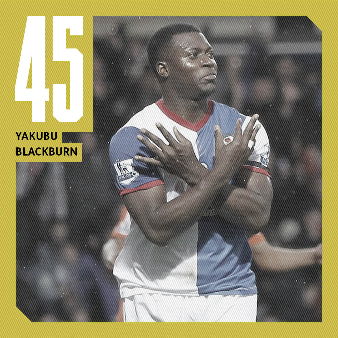 FourFourTwo's tweet image. 4⃣5⃣
🇳🇬 Yakubu
🔄 #EFC - #Rovers
📅 2011
💸 £1.5M

He finished the season with 17 goals from 30 league games, but thanks to the genius of Steve Kean, Blackburn were still relegated and Yakubu left after one spectacular season. Sigh.