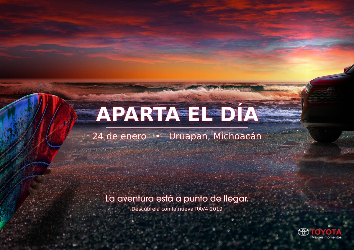 ToyotaFame's tweet photo. ¡Nosotros estamos emocionados, la aventura está apunto de llegar a Toyota Uruapan el día 24 de enero! 😎
Llámanos para ofrecerte la información del evento al: 01 (452) 528 88 15 https://t.co/85WZ9V0NwC