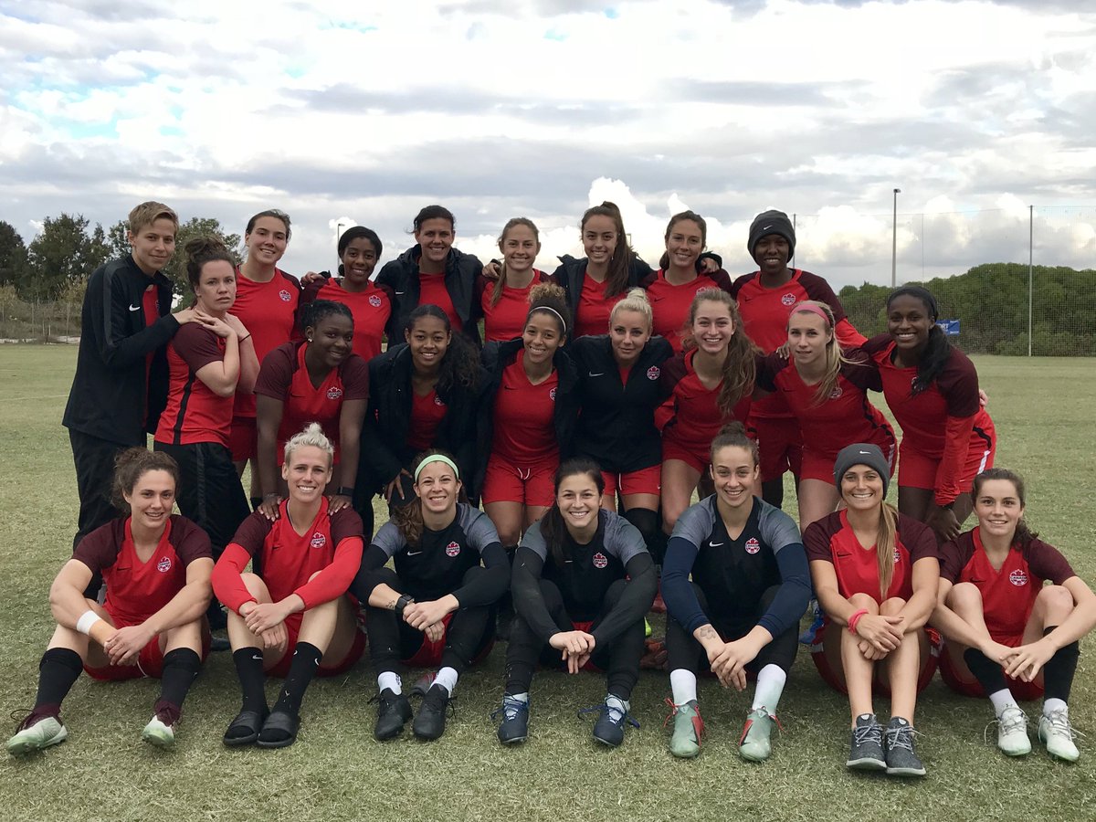 Everyone has arrived in Spain to kick off our all-important 2019 season! It feels good to be back together! 🤗🍁 #CANWNT #Arrived #BringItOn