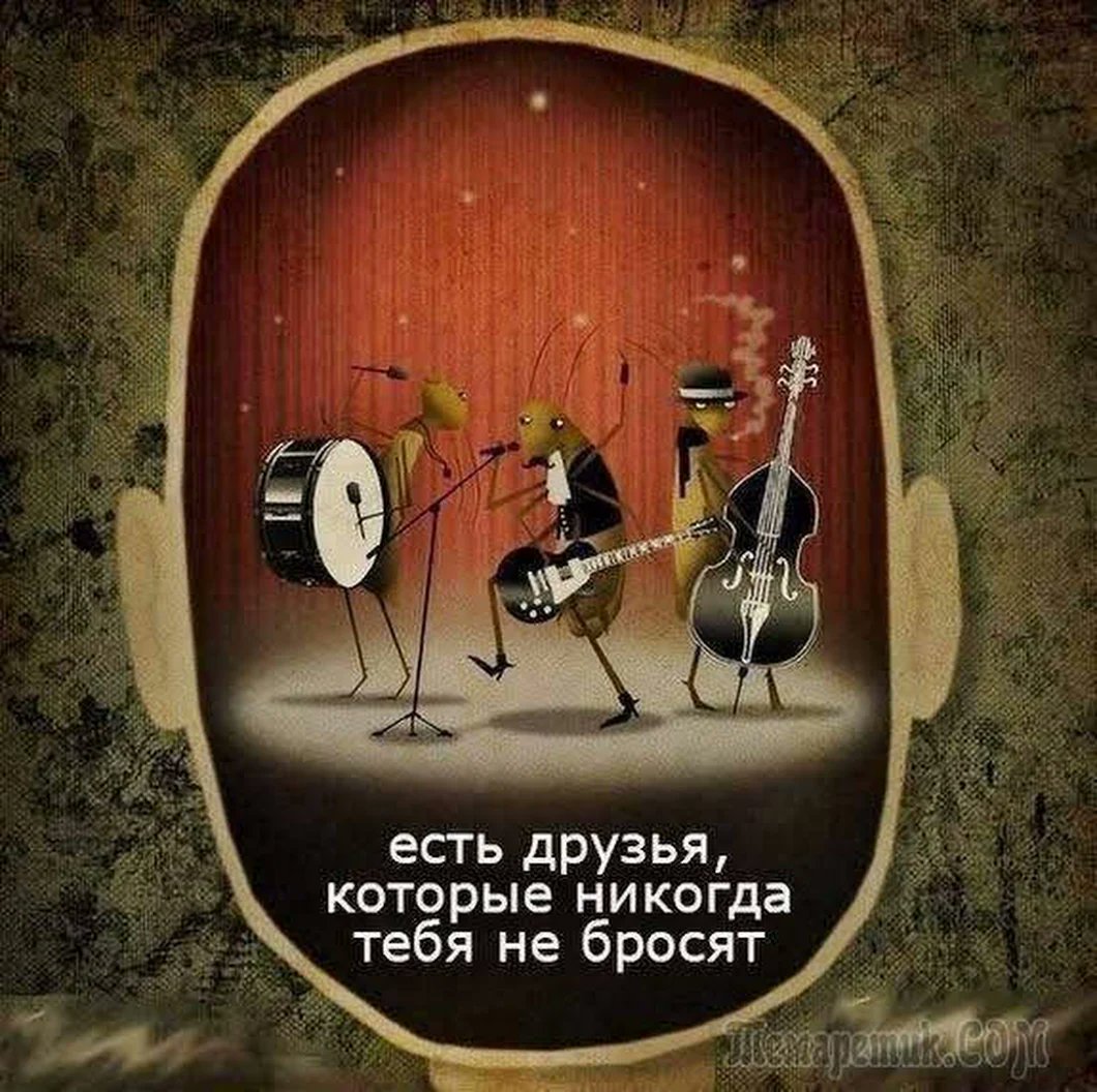 я думал ты одна а ты с тараканами картинка правильно