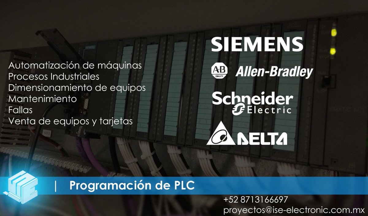 ise_electronic's tweet image. #PLC #PLCs #programacionPlc #programming #automatización #IseElectronic #SistemasElectronicos #automation