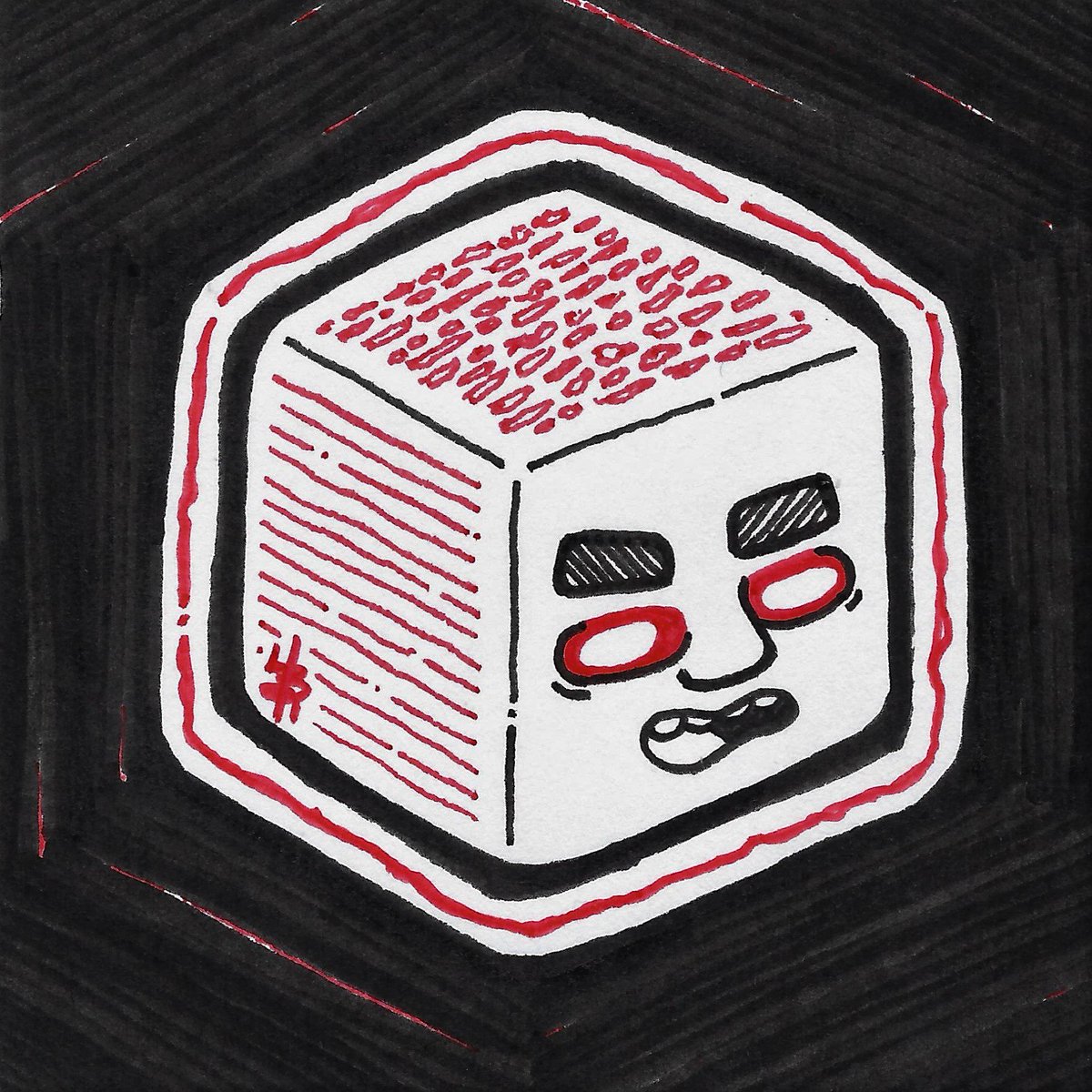zakbax's tweet photo. Blockhead
#cubetop #squaredoff #eightcorners #90degreeangles #flattop #staresstraightahead #snakeeyes #blockhead https://t.co/SkXAhk5LWu