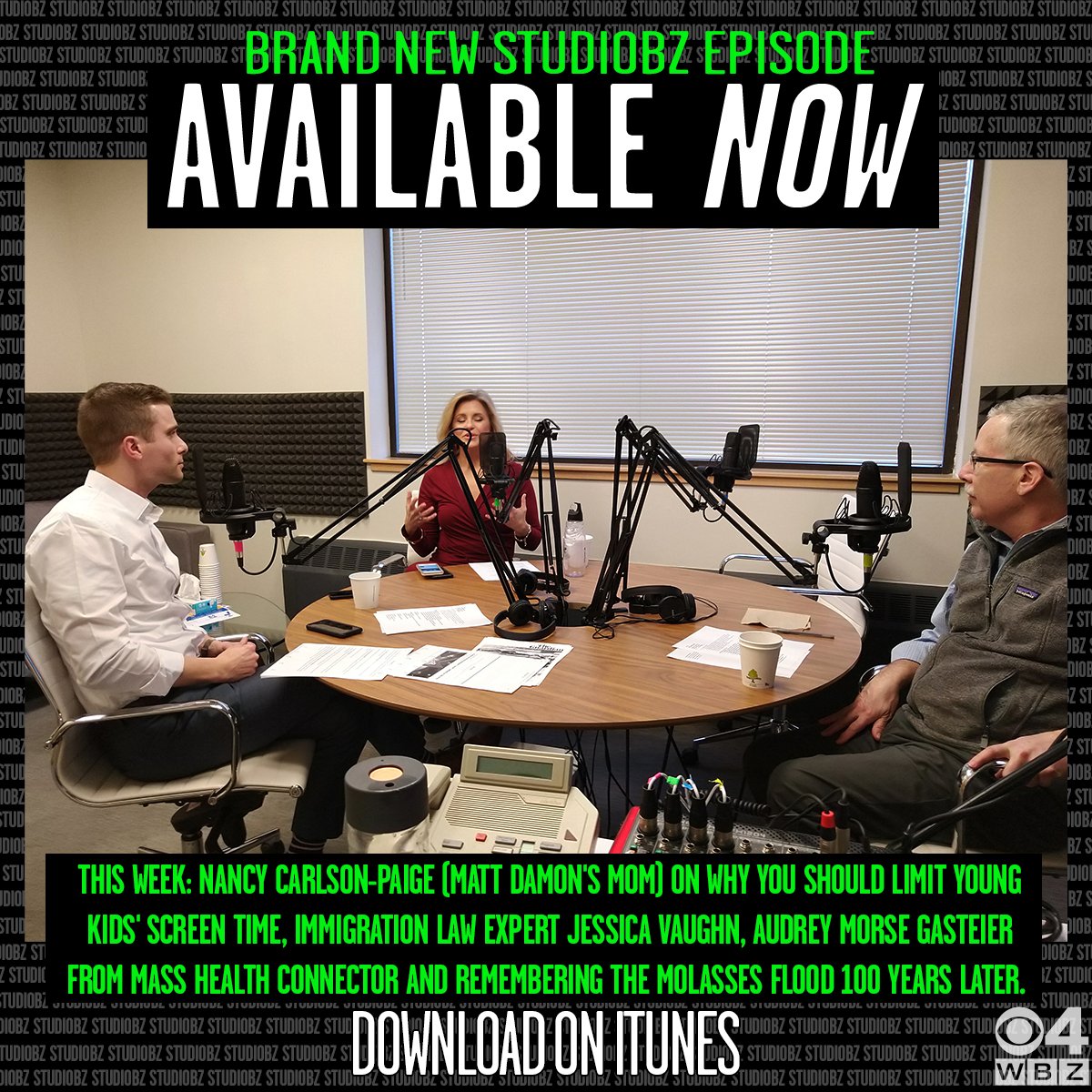wbz's tweet photo. A new @StudioBZpod is now available! Head over to iTunes and download it now! #StudioBZ #WBZ #podcast https://t.co/3gkeIf8IPu
