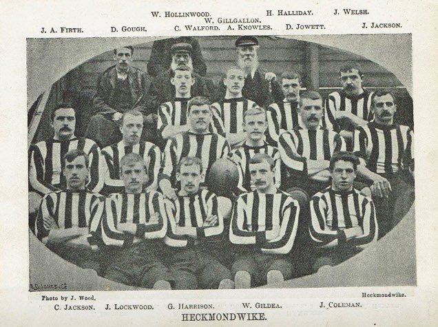 Batleyheritage's tweet photo. Heckmondwike 1897 with ex Batley player Jim Welsh (back row, right) who transferred from Batley in October 1896. https://t.co/KTVz6w2DTP