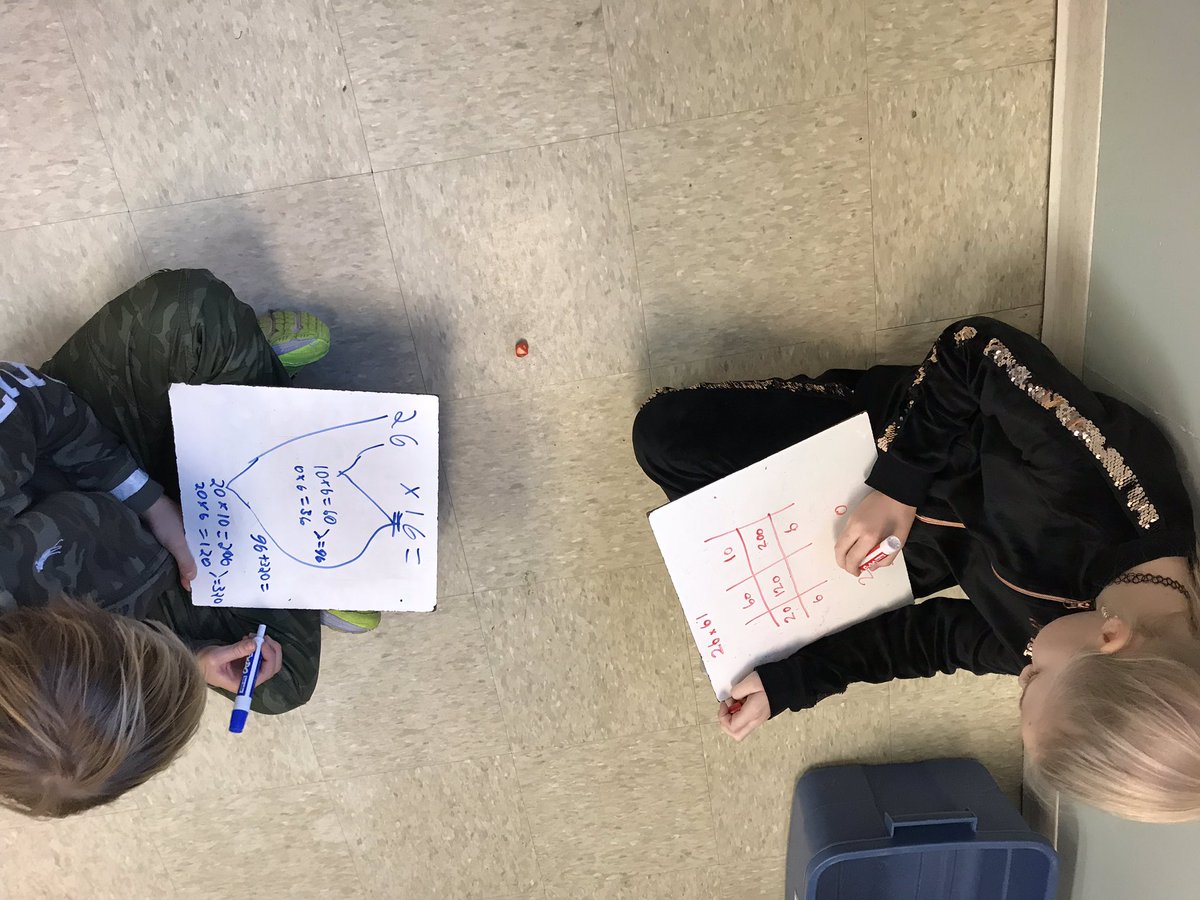 MrsTriderHRCE's tweet image. So many different strategies to solve a multiplication problem! #collaboration #mathdiscussion #noquietmathclasses