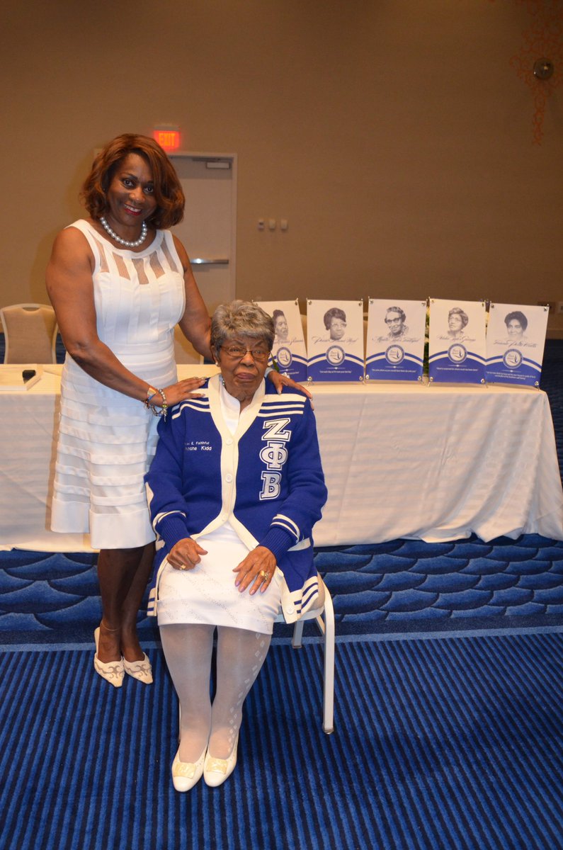 This Founders’ Day we welcome Ms. Wynona Kidd to the sisterhood. She is the daughter of Triumphant Founder Viola Tyler Goings and niece of Triumphant Founder Myrtle Tyler Faithful. #zphib99 #99andfiner