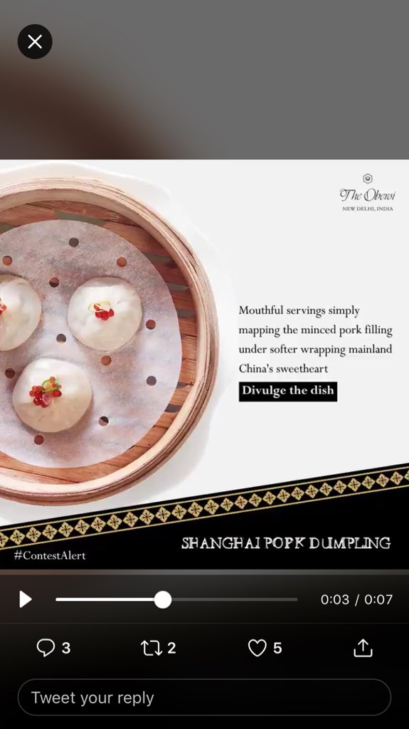 saurabhatri's tweet photo. @OberoiNewDelhi @awongSW1 #TheBaoshuanReveal the very delectable “Shanghai Pork Dumpling” https://t.co/KgVgcvGyXi